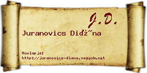 Juranovics Diána névjegykártya