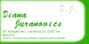 diana juranovics business card